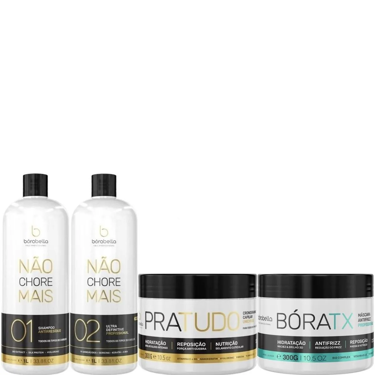 BORABELLA KIT NãO CHORE 1L + PRATUDO + BóRATX 2X300G