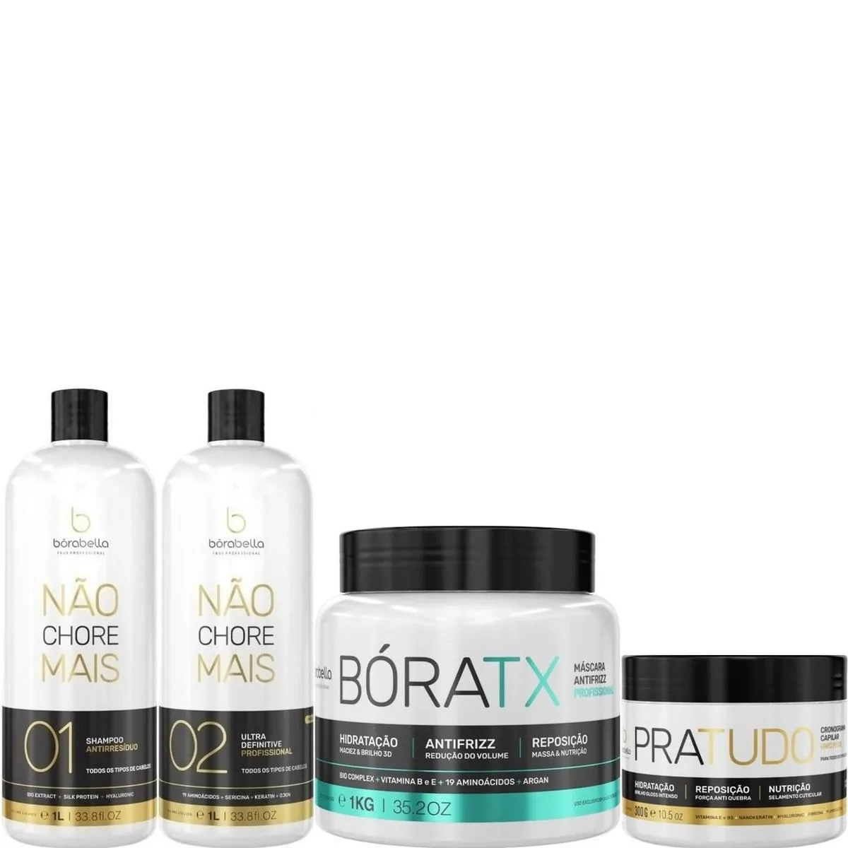BORABELLA KIT NãO CHORE 1L + BóRATX 1KG + PRATUDO 300G