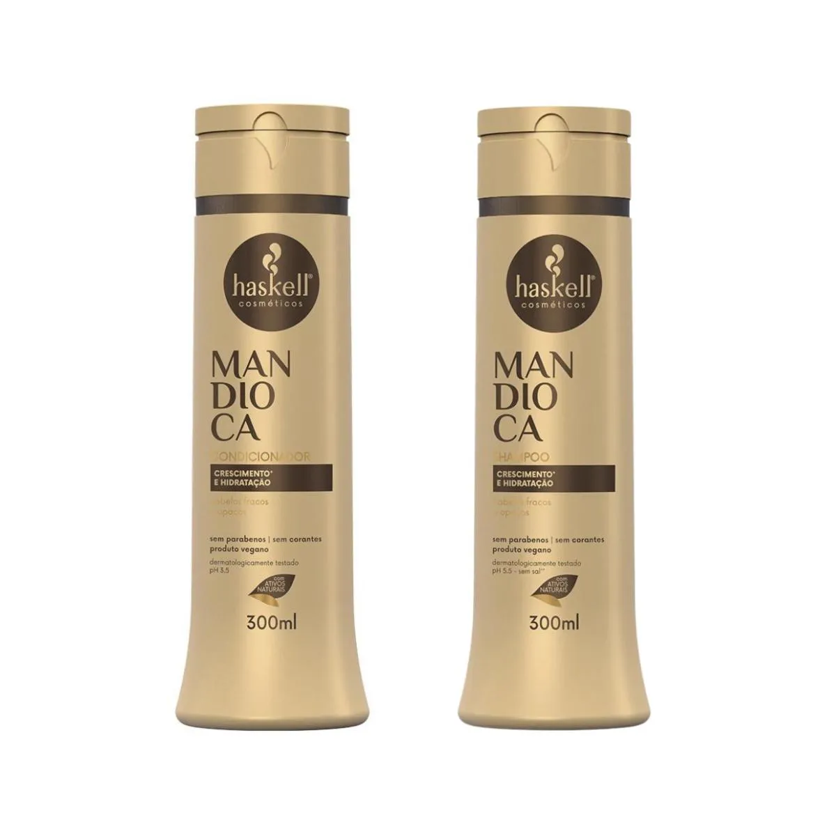 KIT HASKELL MANDIOCA SHAMPOO 300ML + CONDICIONADOR 300ML