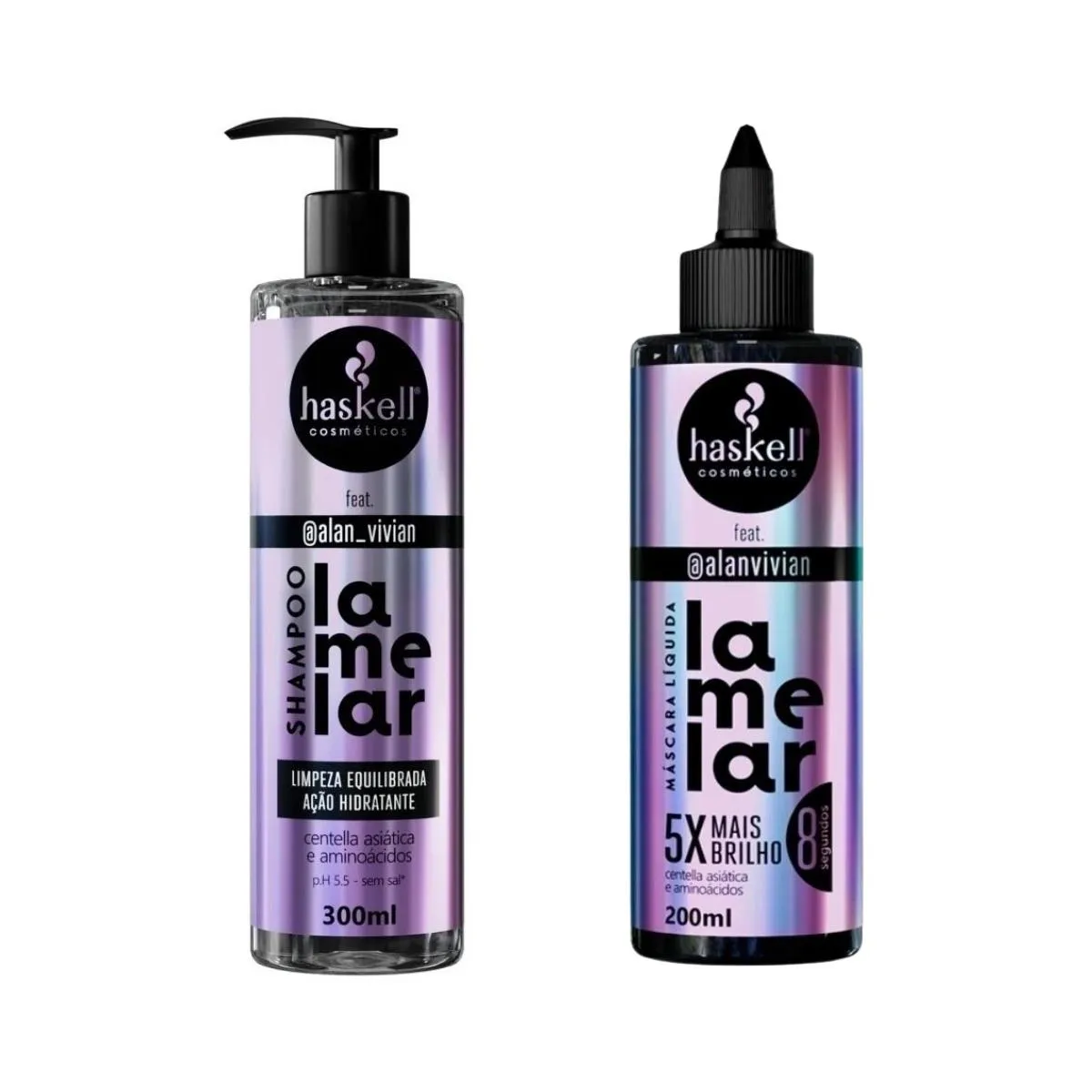 KIT HASKELL LAMELAR SHAMPOO 300ML + MáSCARA LíQUIDA 200ML