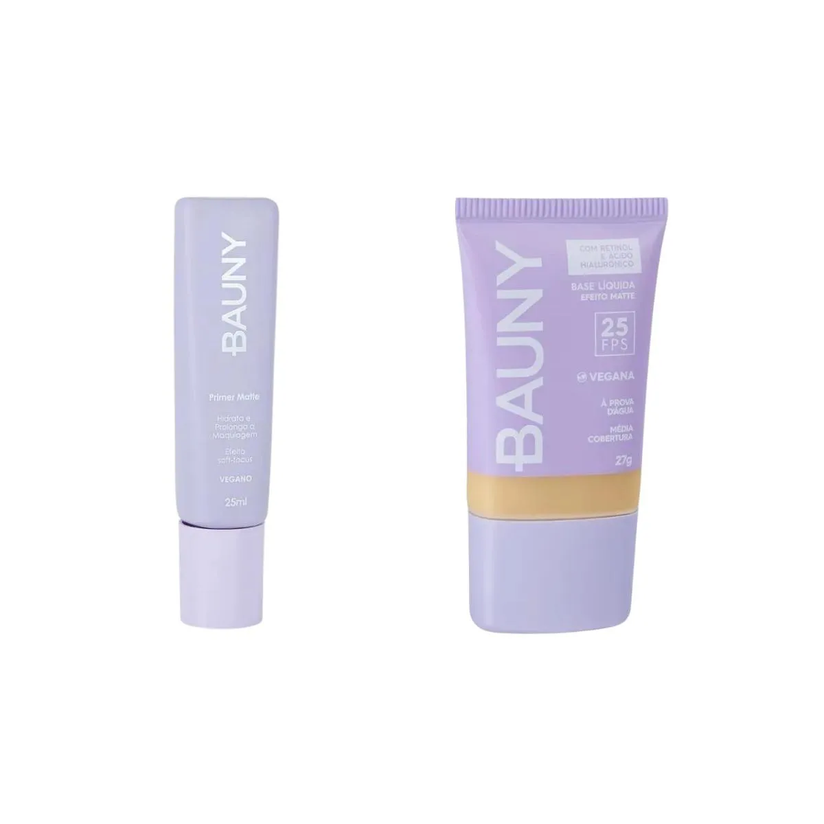 Kit Bauny Primer Matte Facial 25G + Base Matte Cor: 020