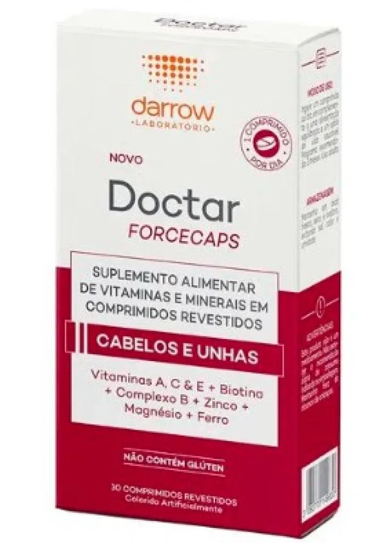 Suplemento Alimentar para Cabelos e Unhas Darrow Doctar Forcecaps 30 Comprimidos
