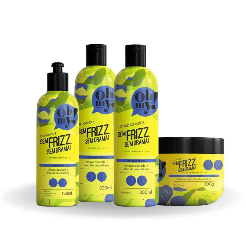 KIT COMPLETO SEM FRIZZ, SEM DRAMA! OH MY! 300ML