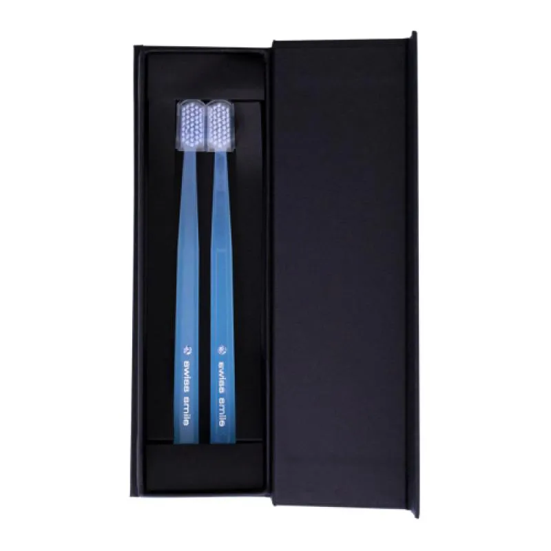 ESCOVA DENTAL SWAROVSKI 2 UNIDADES - COM CRISTAIS SWAROVSKI AZUL_AZUL