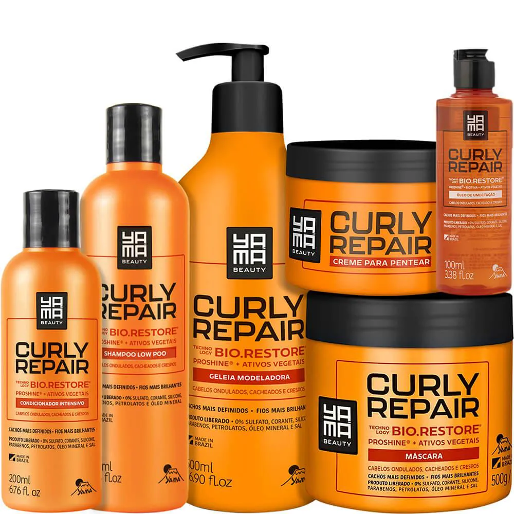 YAMá CURLY REPAIR - KIT CABELOS CACHEADOS COMPLETO (6 PRODUTOS)