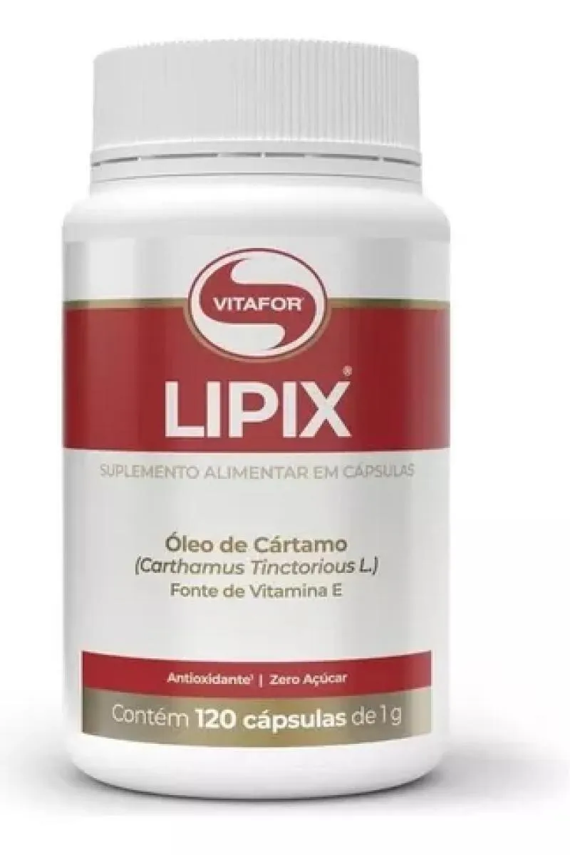 LIPIX OLEO DE CARTAMO + VITAMINA E VITAFOR 120 CAPSULAS