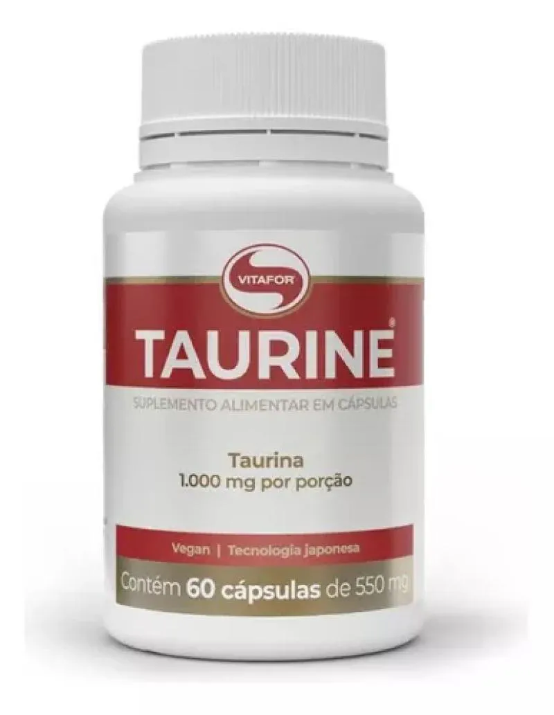 SUPLEMENTO COM 60 CAPSULAS TAURINE 550MG L TAURINA VITAFOR