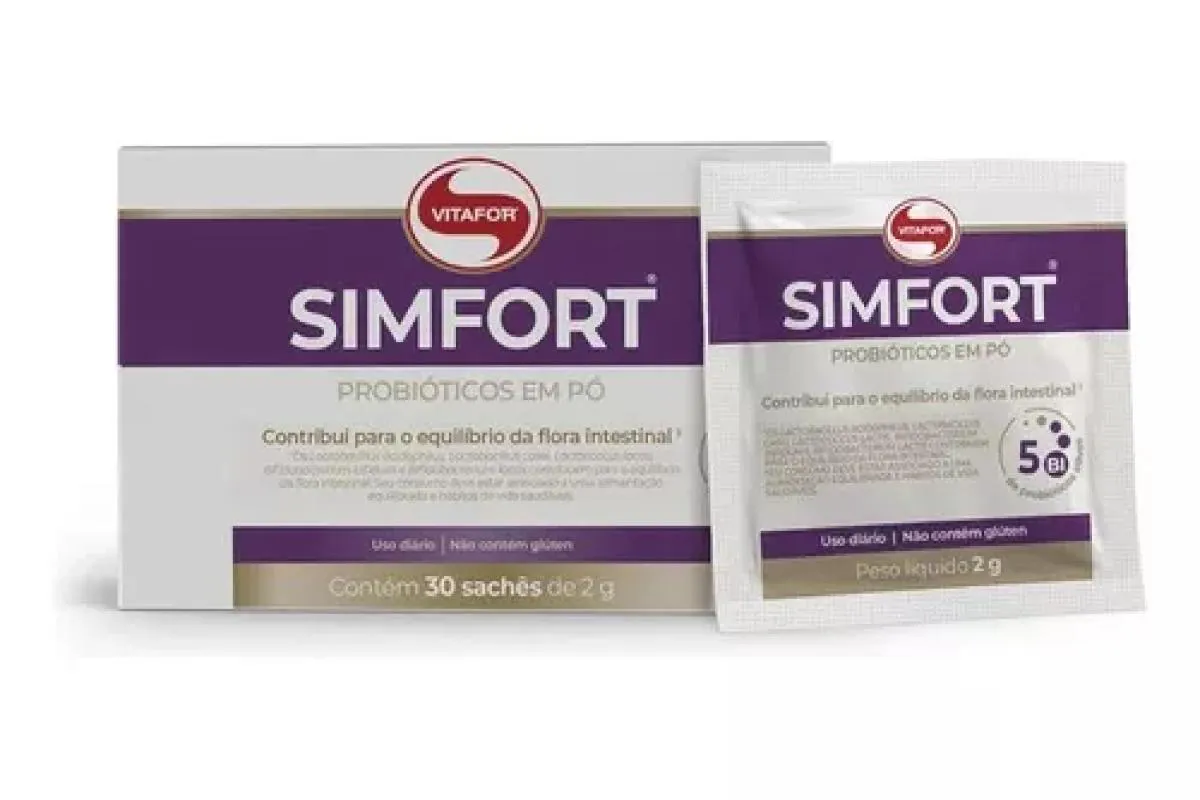 MIX DE PROBIOTICOS SIMFORT EM PO 30 SACHES 2G - VITAFOR