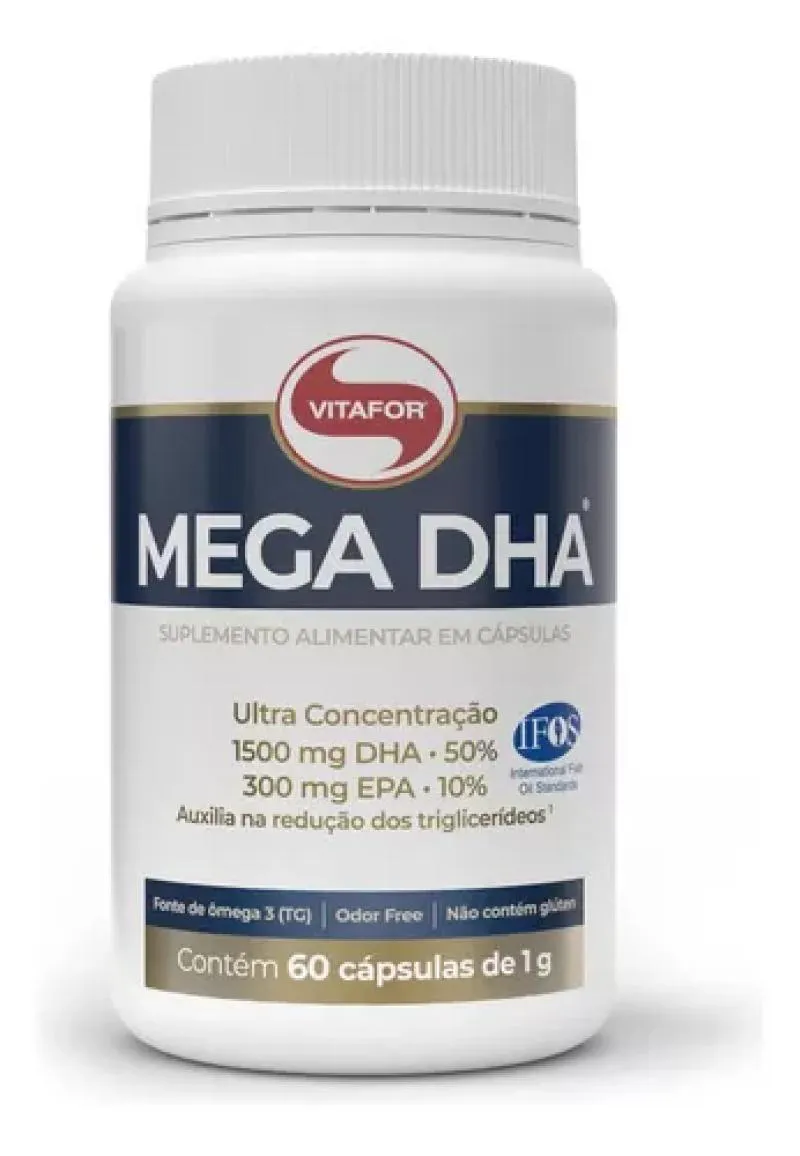 MEGA DHA OMEGA 3 60 CAPSULAS 1500 DHA 300 EPA VITAFOR