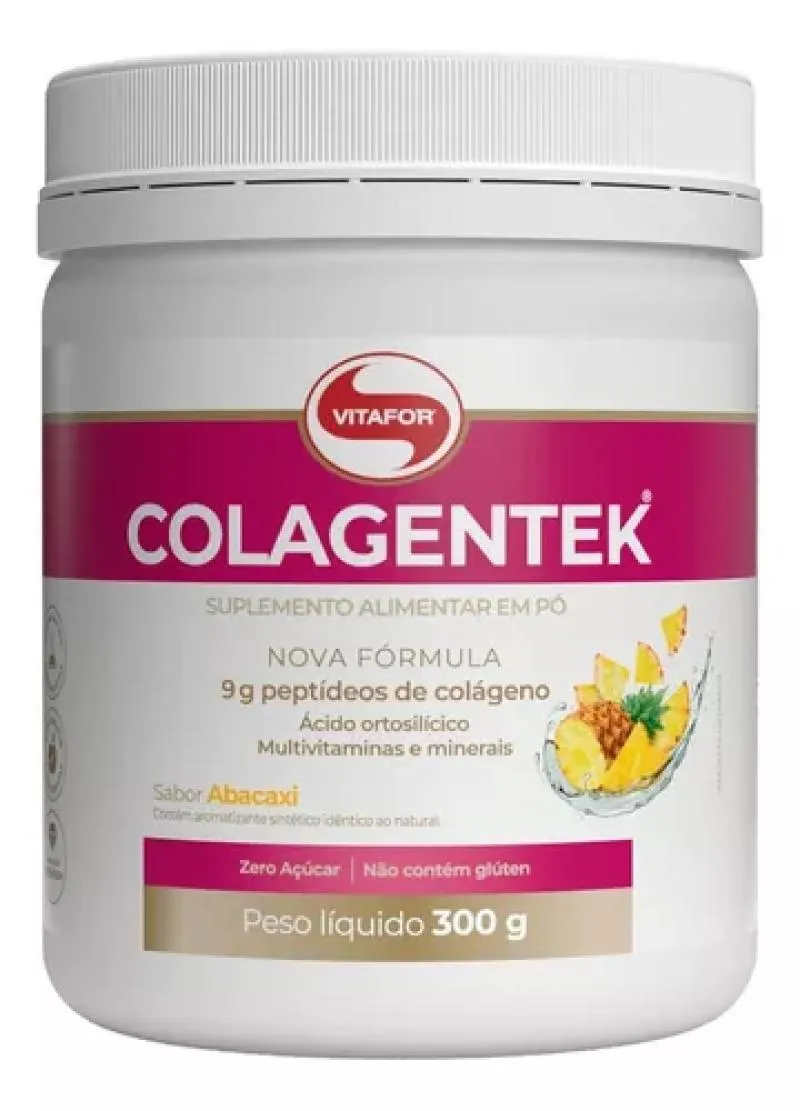 COLAGENO HIDROLISADO COLAGENTEK 300G VITAFOR SABOR ABACAXI