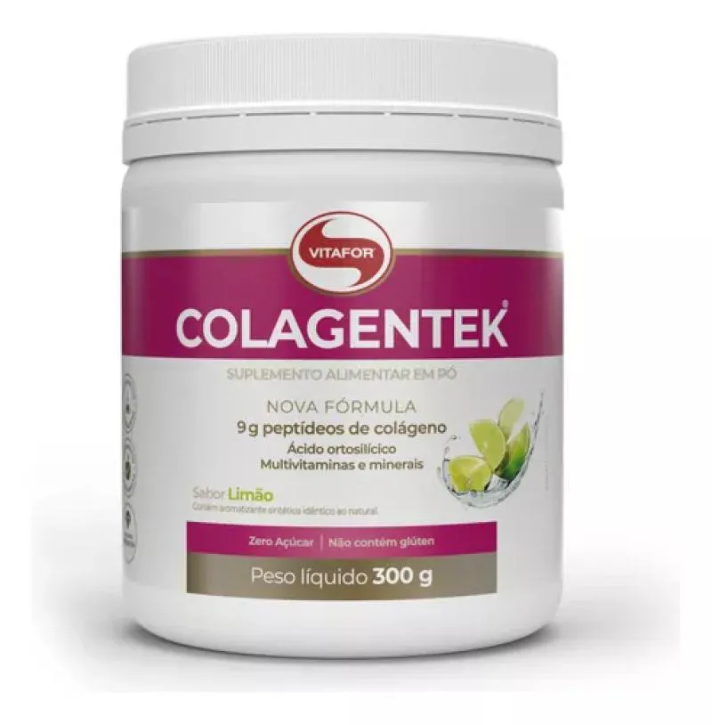 COLAGENO HIDROLISADO COLAGENTEK 300G VITAFOR SABOR LIMãO