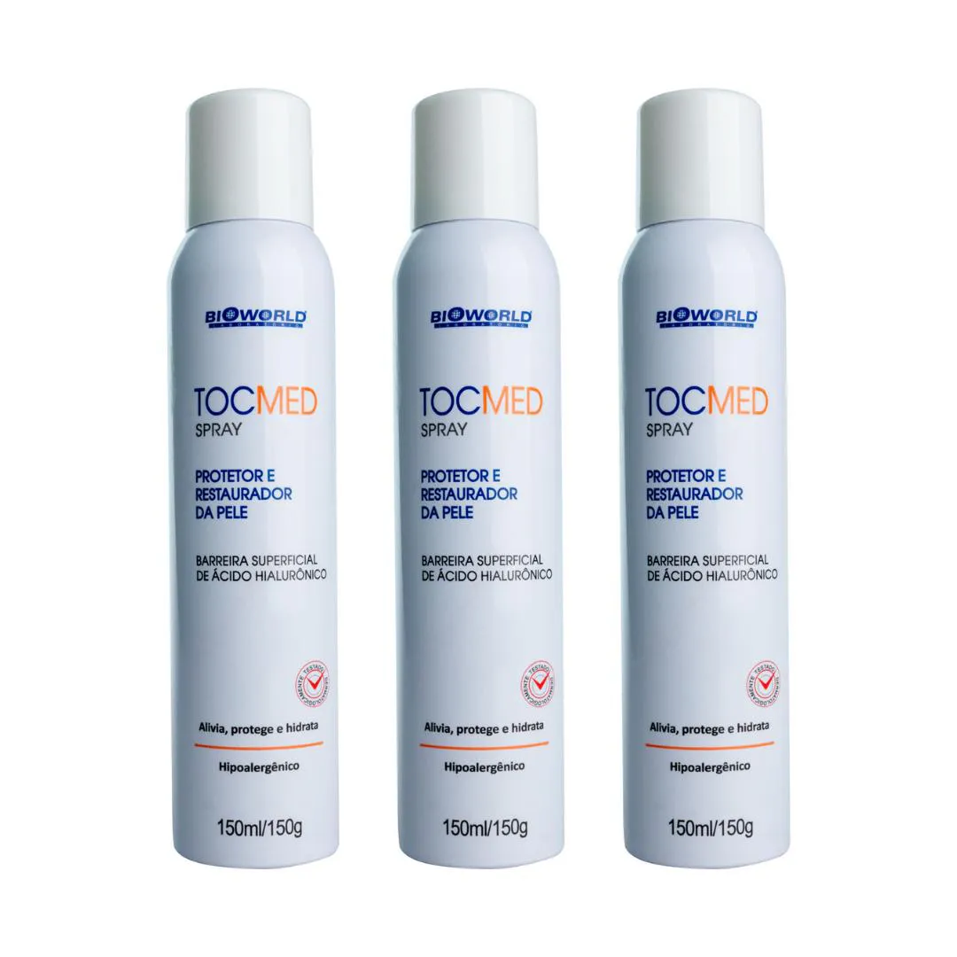 KIT 3 TOCMED SPRAY 150 ML RECUPERAçãO CUTâNEA