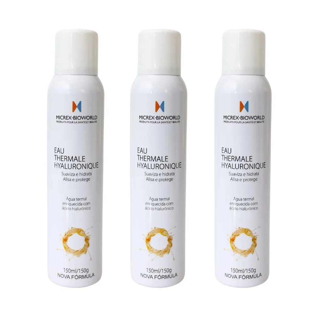 KIT 3 EAU THERMALE HYALURONIQUE ÁGUA TERMAL ENRIQUECIDA COM ÁCIDO HIALURôNICO 150ML