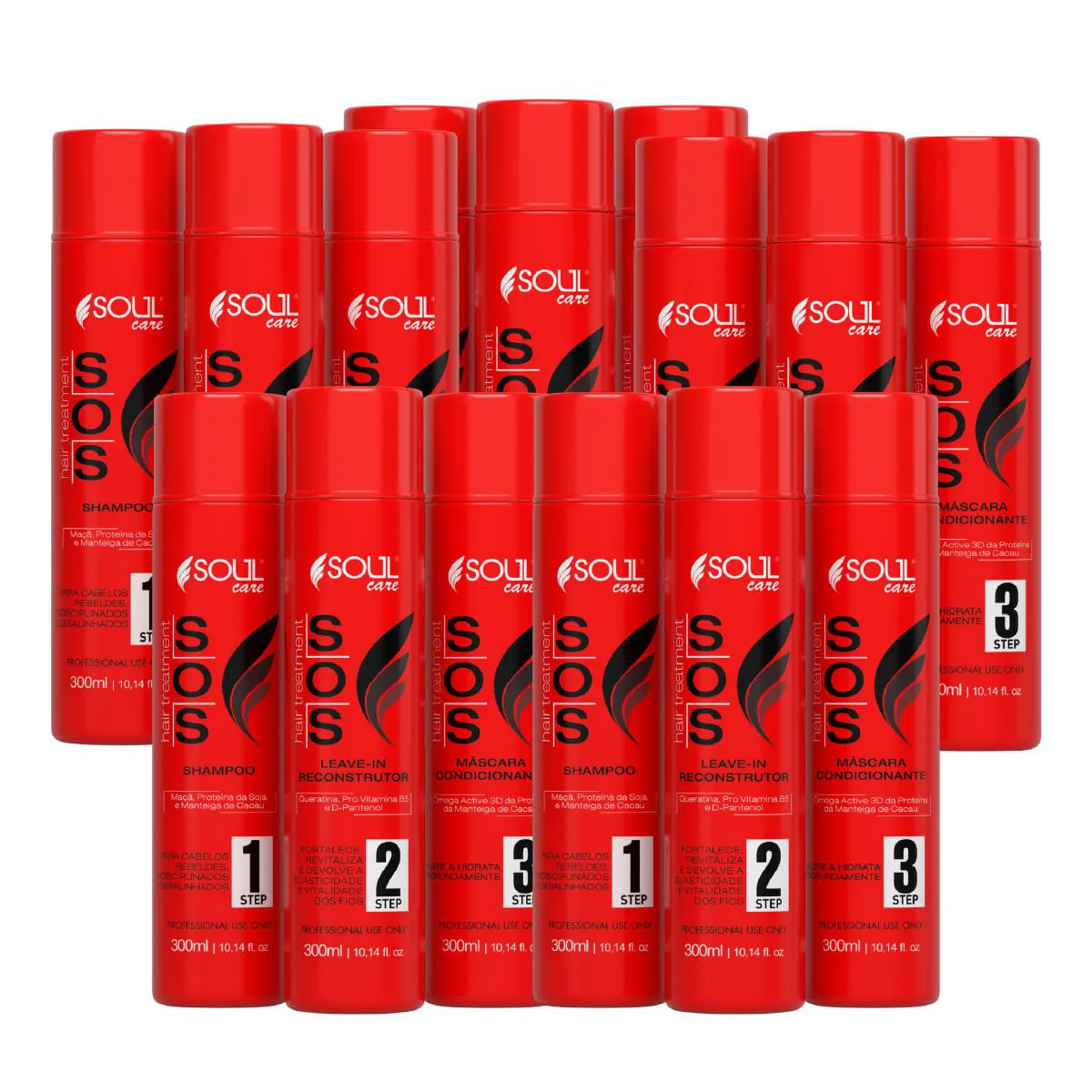 KIT SHAMPOO RECONSTRUTOR E MASCARA DE RECONSTRUçãO CAPILAR PROFISSIONAL SOUL CARE 15 PRODUTOS ATACADO-REVENDA
