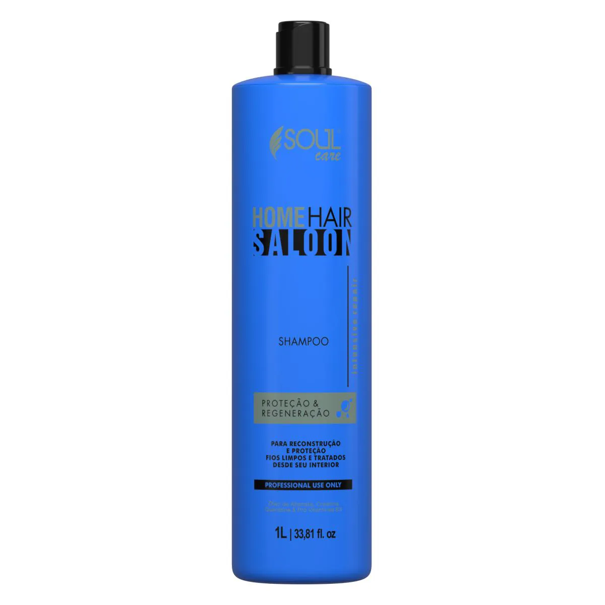 SHAMPOO NUTRITIVO PROFISSIONAL HOME HAIR SALOON SOUL CARE COM óLEO DE ABACATE NUTRIçãO 1 LITRO