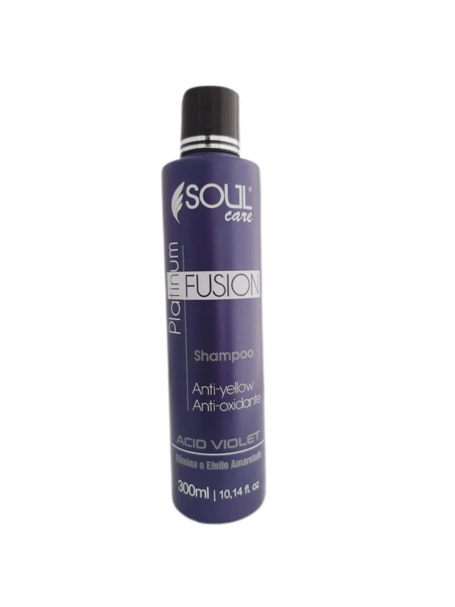 SHAMPOO PLATINUM SILVER BLOND MATIZADOR PROFISSIONAL DESAMARELADOR SOUL CARE 300 ML