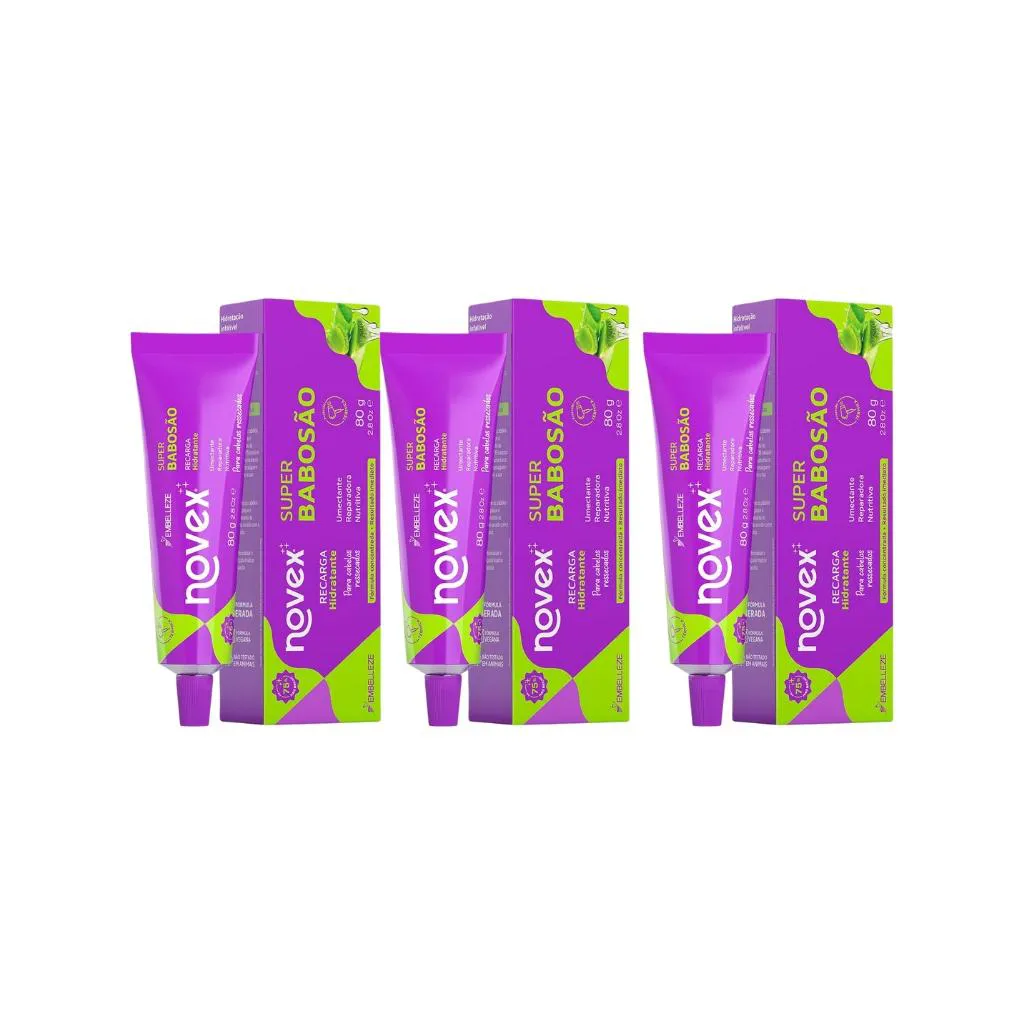 RECARGA NOVEX 80G SUPER BABOSãO - KIT C/ 3UN