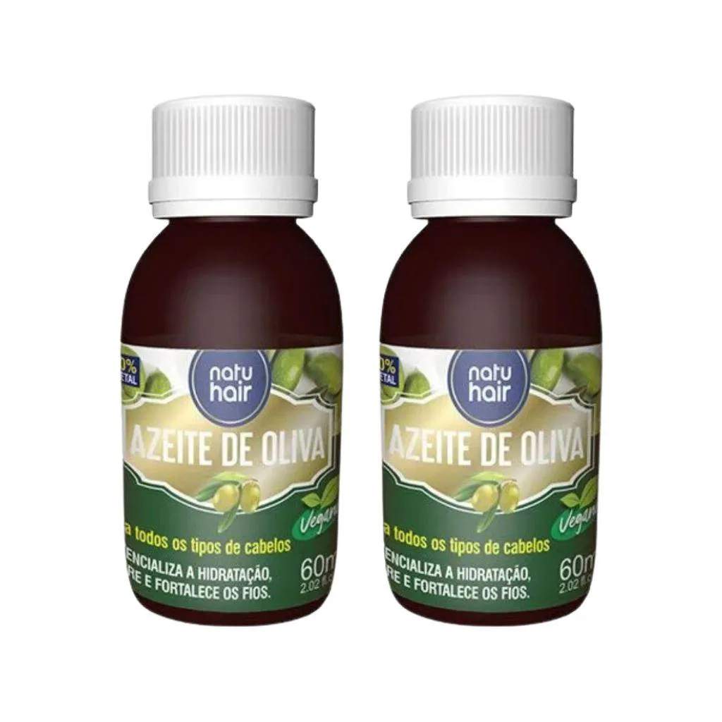 OLEO CAPILAR NATUHAIR 60ML AZEITE DE OLIVA - KIT C/ 2UN