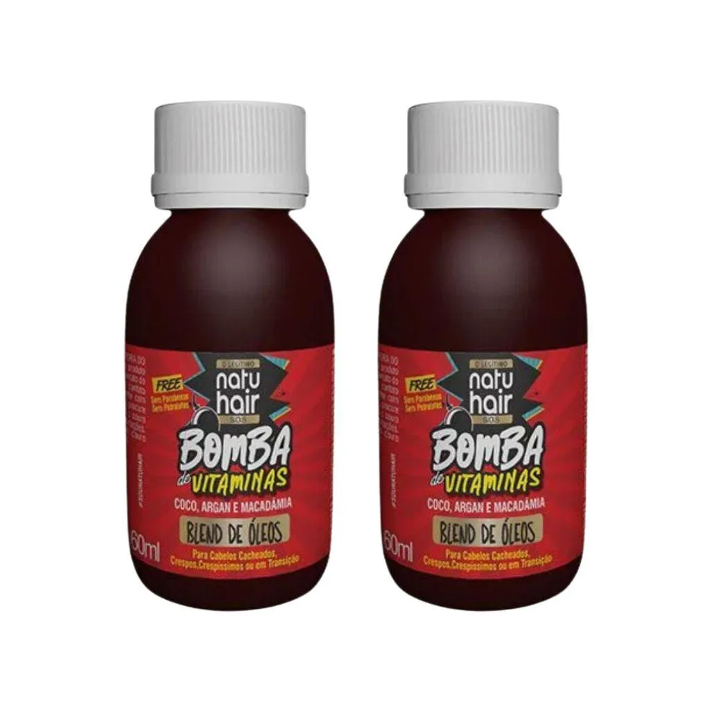 OLEO CAPILAR NATUHAIR 60ML BLEND DE OLEOS BOMBA VITAMINAS-2UN