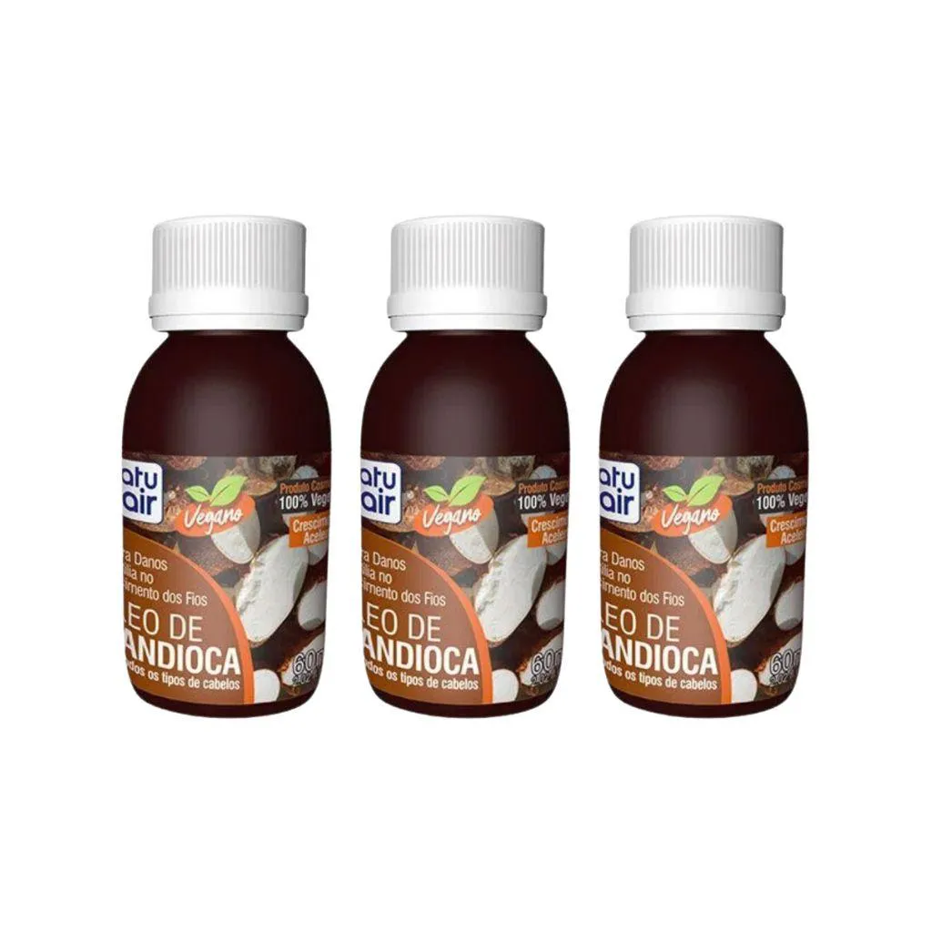 OLEO CAPILAR NATUHAIR 60ML MANDIOCA - KIT C/ 3UN