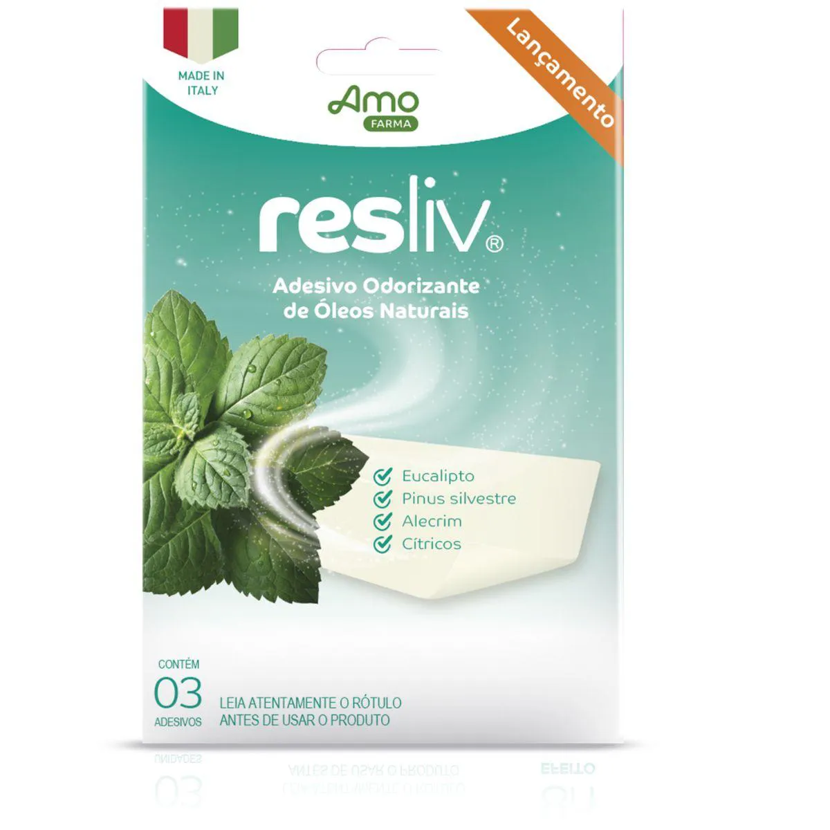 RESLIV - ADESIVO ODORIZANTE PARA RESPIRAÇÃO - AMOVERI FARMA