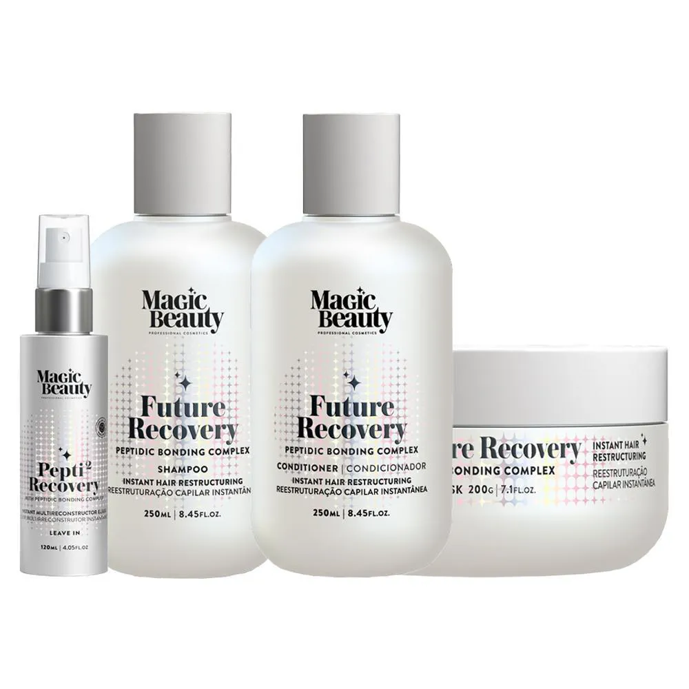KIT MAGIC BEAUTY FUTURE RECOVERY - SHAMPOO 250ML + CONDICIONADOR 250ML + MáSCARA 200G + LEAVE-IN PEPTI 120ML