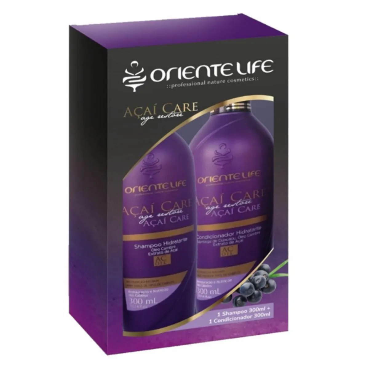 SHAMPOO E CONDICIONADOR ACAI 300ML ORIENTE LIFE