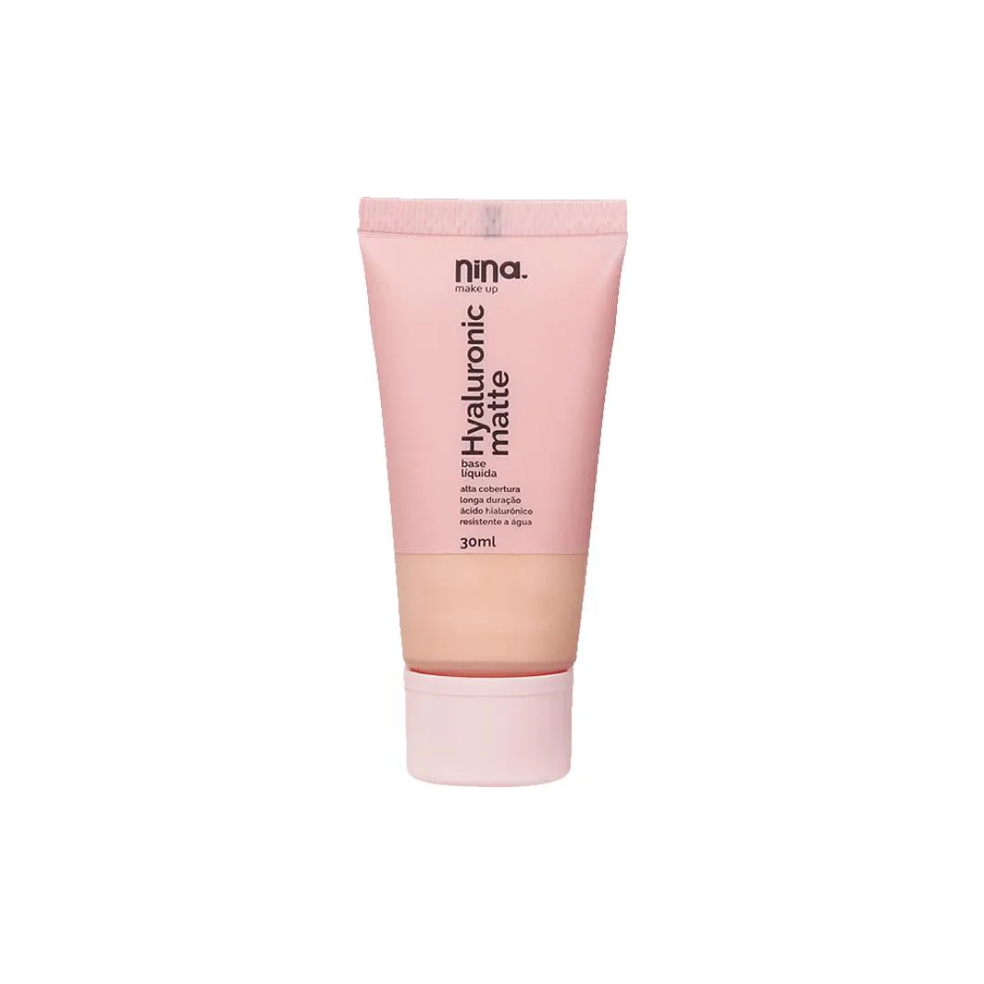 BASE LíQUIDA HYALURONIC MATTE - NINA MAKEUP 1