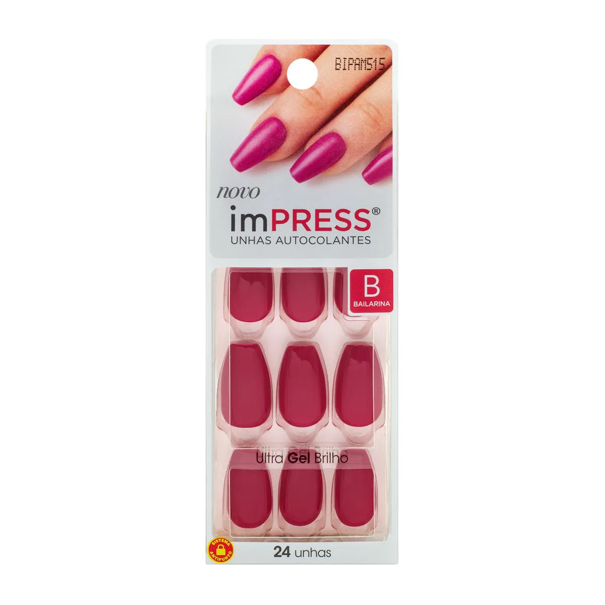 UNHAS POSTIçAS AUTOCOLANTES BAILARINA MéDIA KISS NEW YORK - RUBY