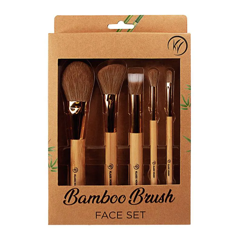 KIT DE 5 PINCéIS PARA ROSTO BAMBOO BRUSH - KLASS VOUGH