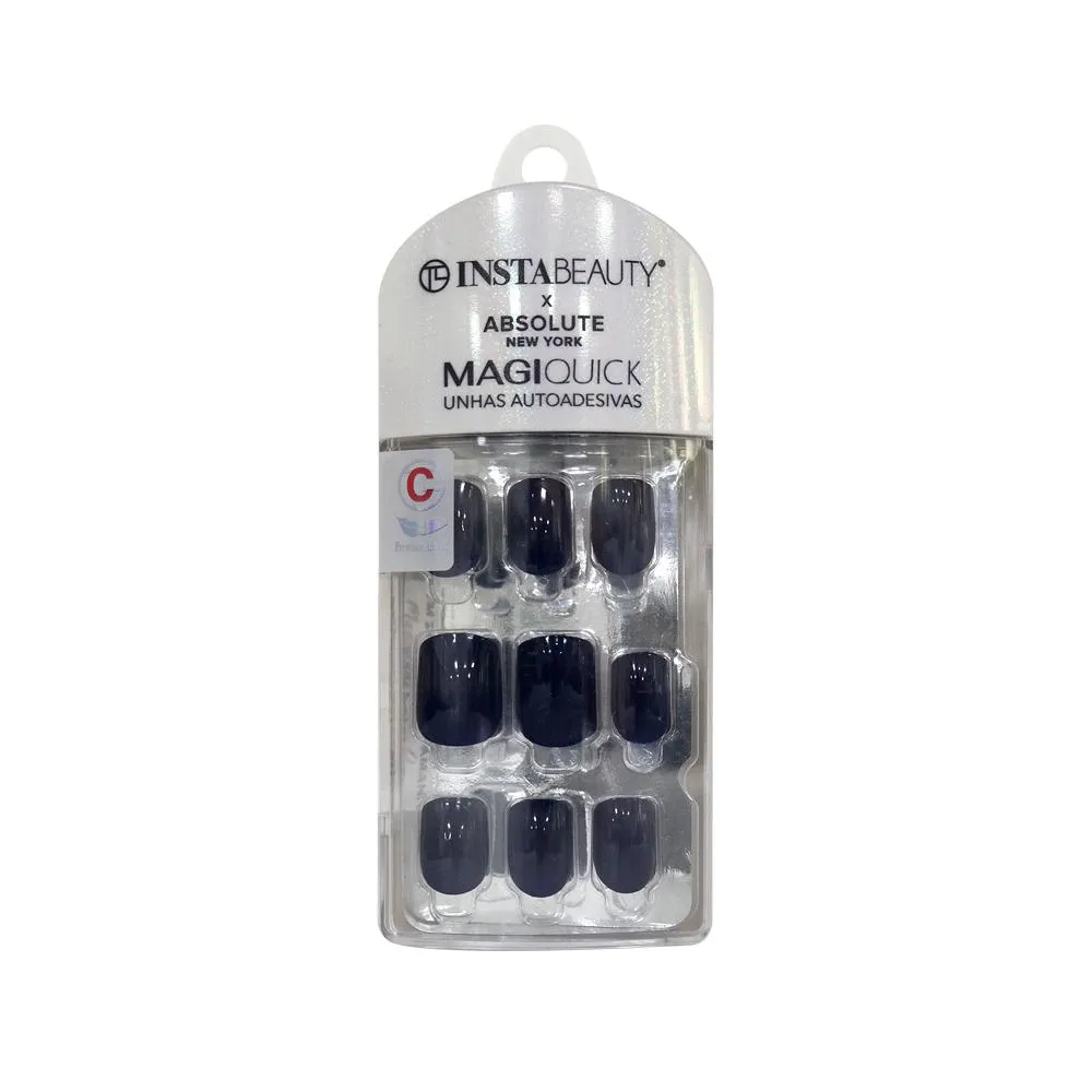 UNHAS AUTOADESIVAS CURTA COBALT BLUE - ABSOLUTE NEW YORK X INSTABEAUTY