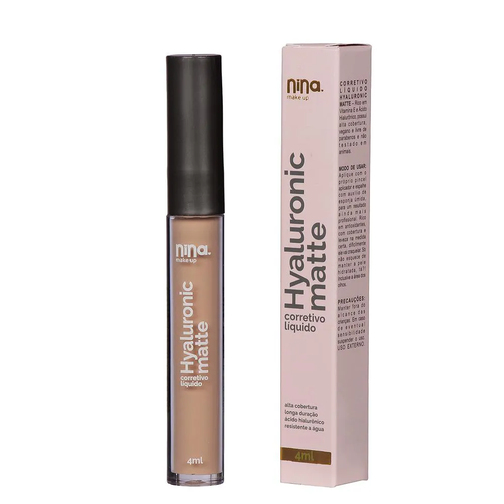 CORRETIVO LíQUIDO MATTE HYALURONIC - NINA MAKEUP 05