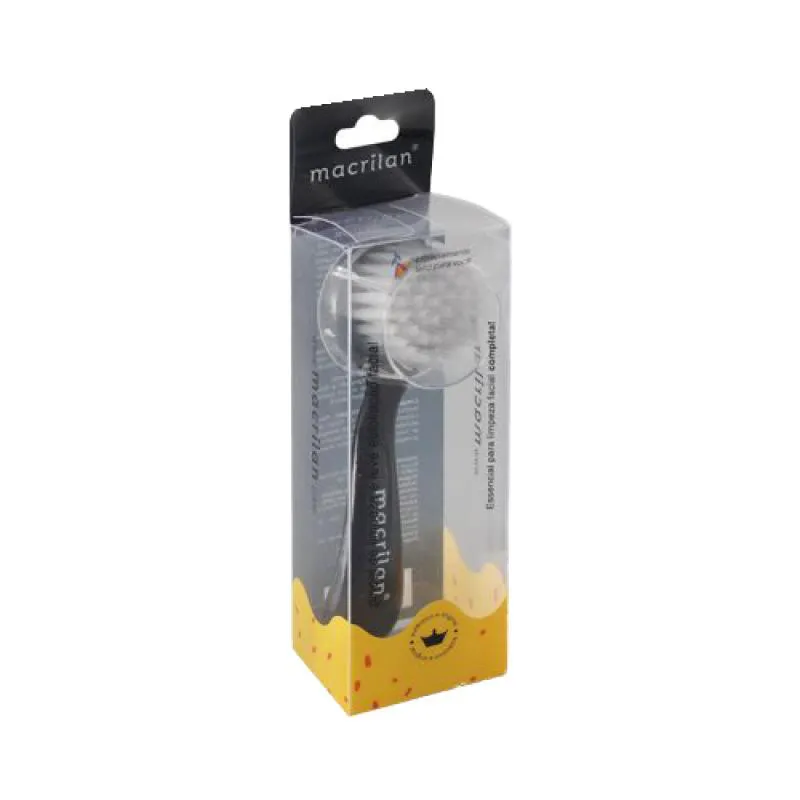 PINCEL DE LIMPEZA FACIAL E ESFOLIAçãO PRETO CP-03 - MACRILAN