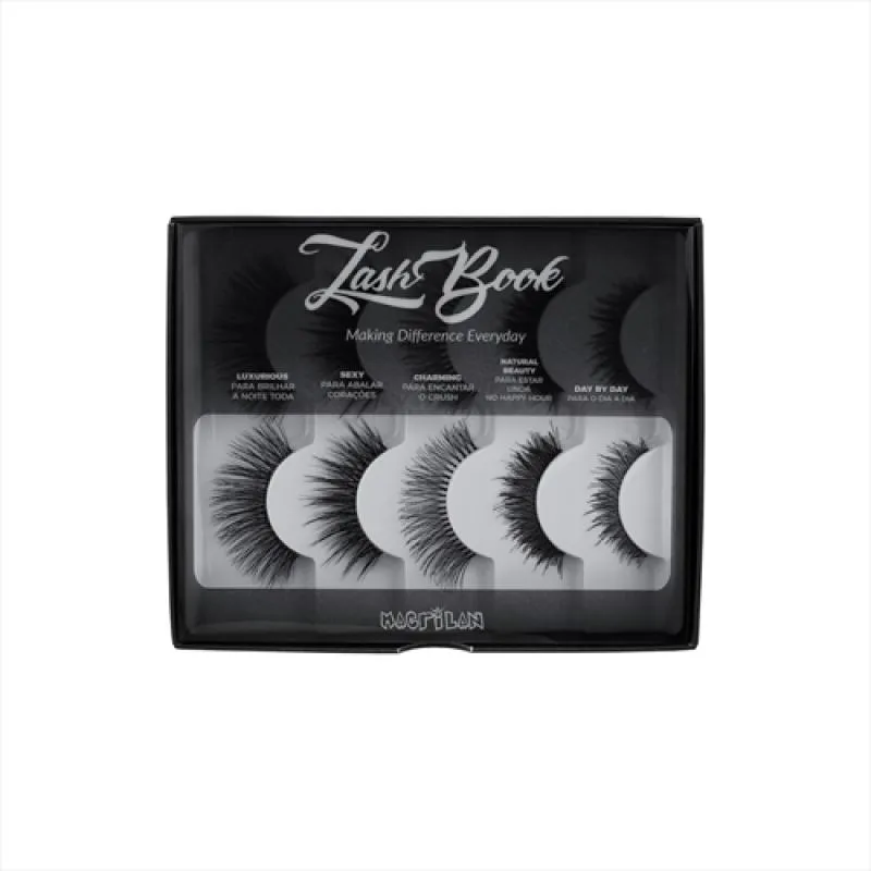 KIT DE CíLIOS POSTIçOS 5 PARES EB102 - MACRILAN