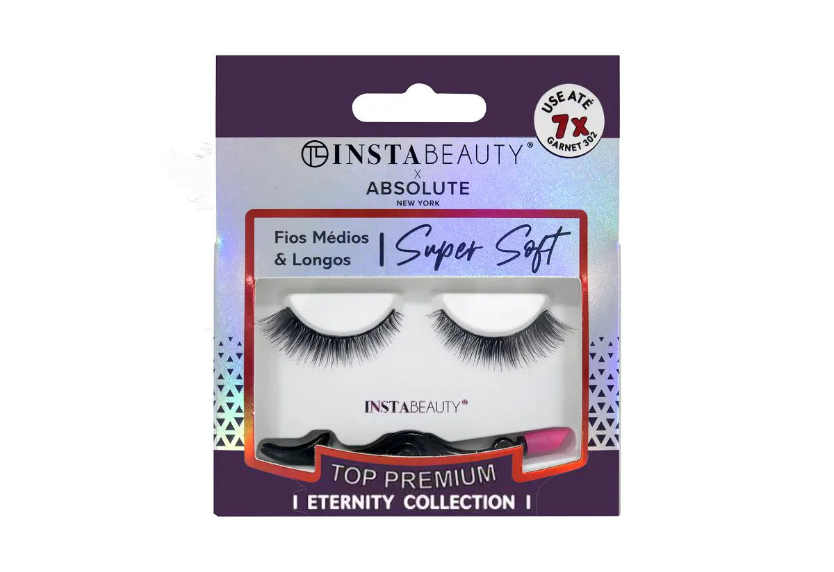 CíLIOS POSTIçOS SUPER SOFT GARNET 302 - ABSOLUTE NEW YORK X INSTABEAUTY