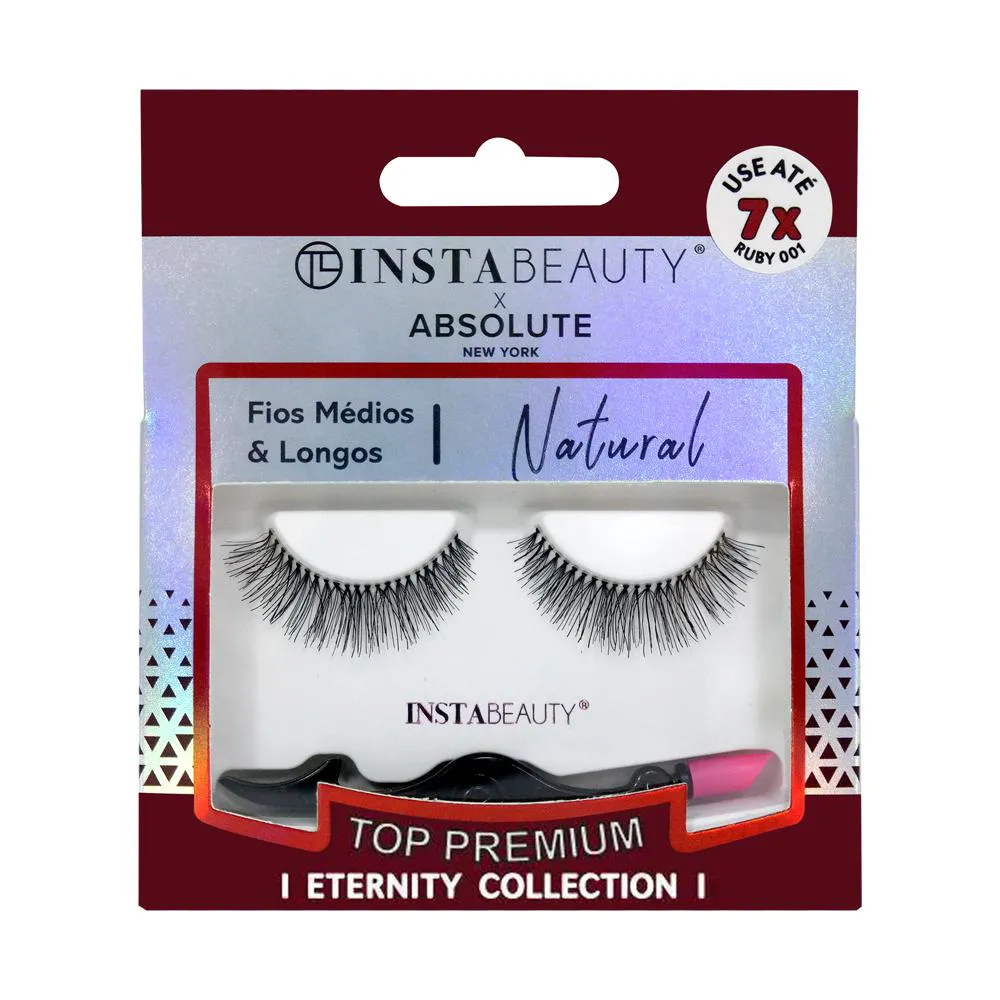 CíLIOS POSTIçOS NATURAL RUBY 001 - ABSOLUTE NEW YORK X INSTABEAUTY