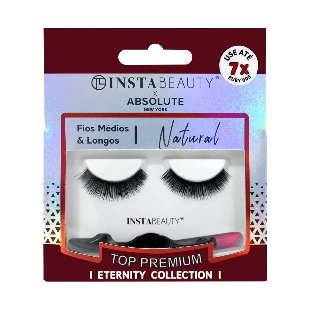 CíLIOS POSTIçOS NATURAL RUBY 008 - ABSOLUTE NEW YORK X INSTABEAUTY