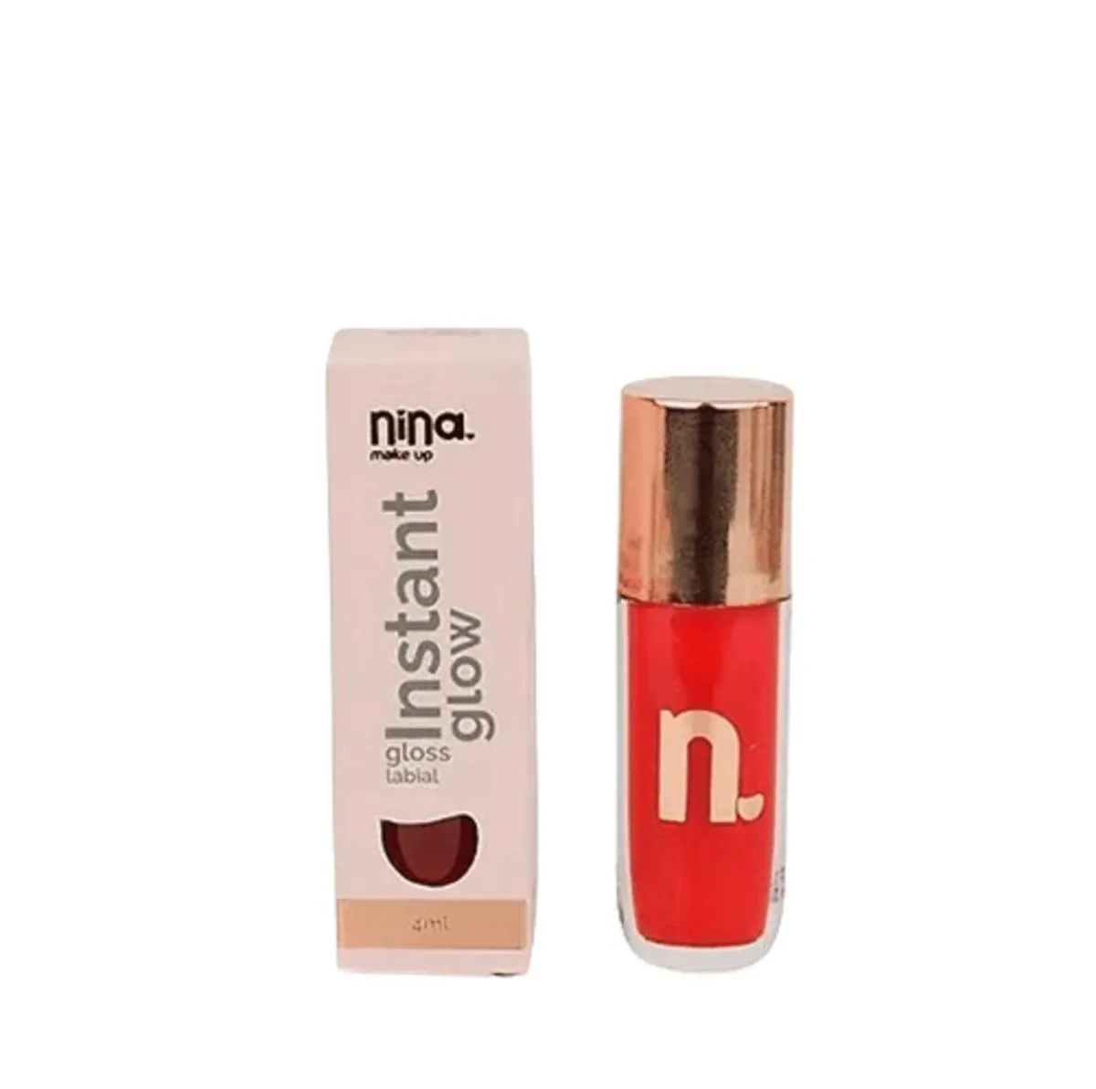 GLOSS LABIAL INSTANT GLOW - NINA MAKEUP Rubi