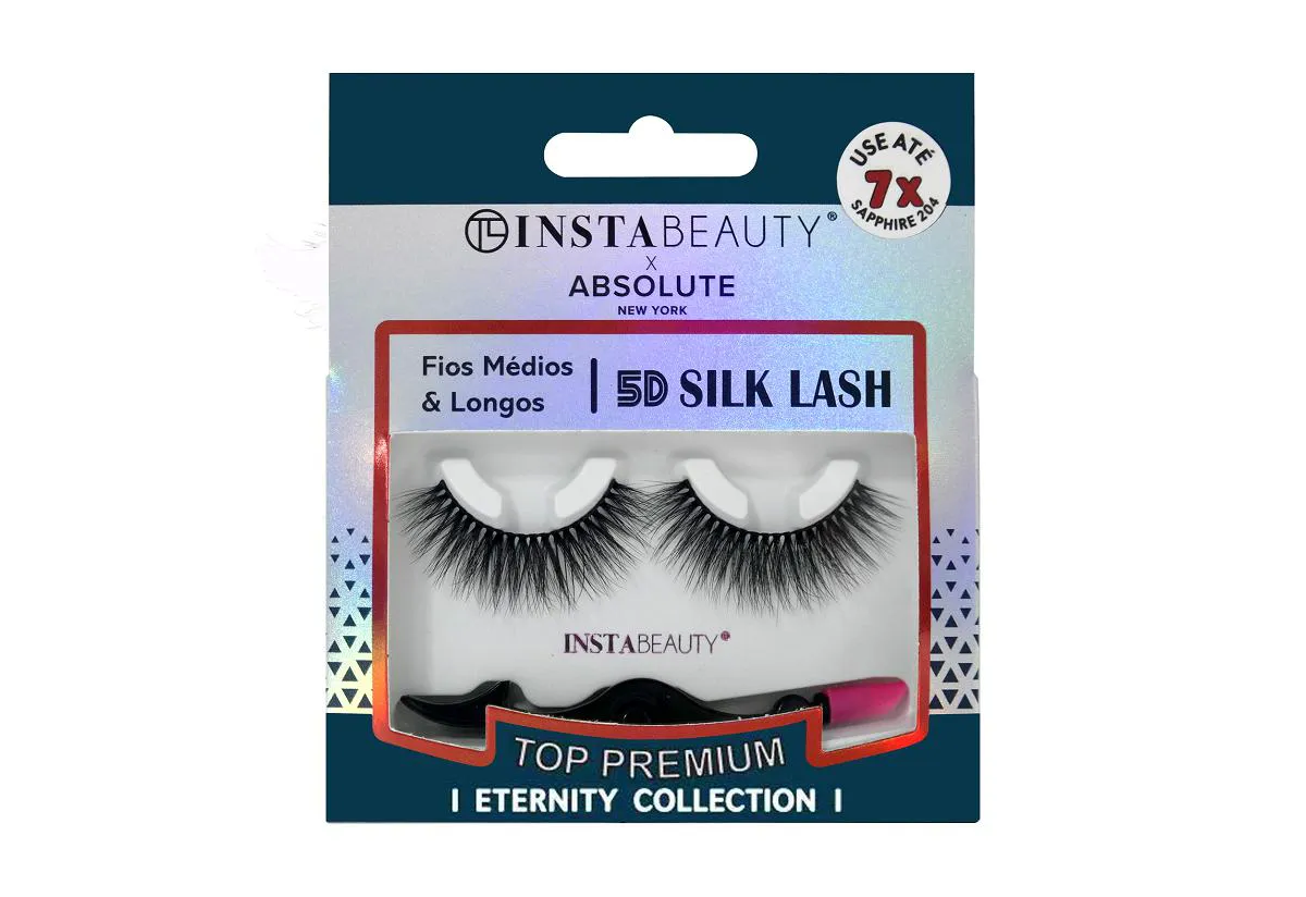 CíLIOS POSTIçOS 5D SILK SAPPHIRE 204 - ABSOLUTE NEW YORK X INSTABEAUTY