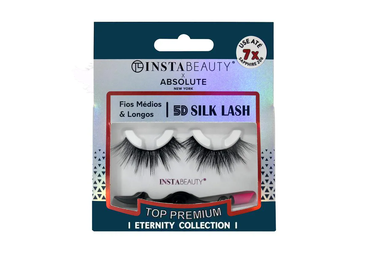 CíLIOS POSTIçOS 5D SILK SAPPHIRE 206 - ABSOLUTE NEW YORK X INSTABEAUTY