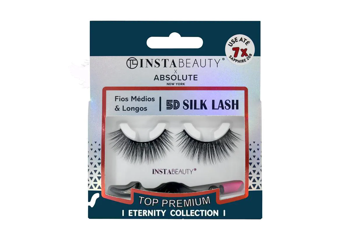 CíLIOS POSTIçOS 5D SILK SAPPHIRE 208 - ABSOLUTE NEW YORK X INSTABEAUTY