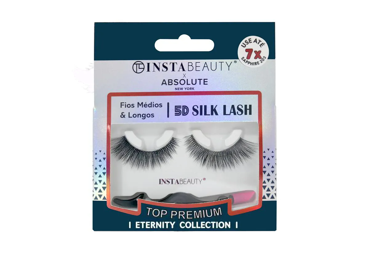 CíLIOS POSTIçOS 5D SILK SAPPHIRE 203 - ABSOLUTE NEW YORK X INSTABEAUTY