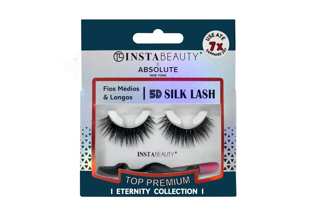 CíLIOS POSTIçOS 5D SILK SAPPHIRE 207 - ABSOLUTE NEW YORK X INSTABEAUTY