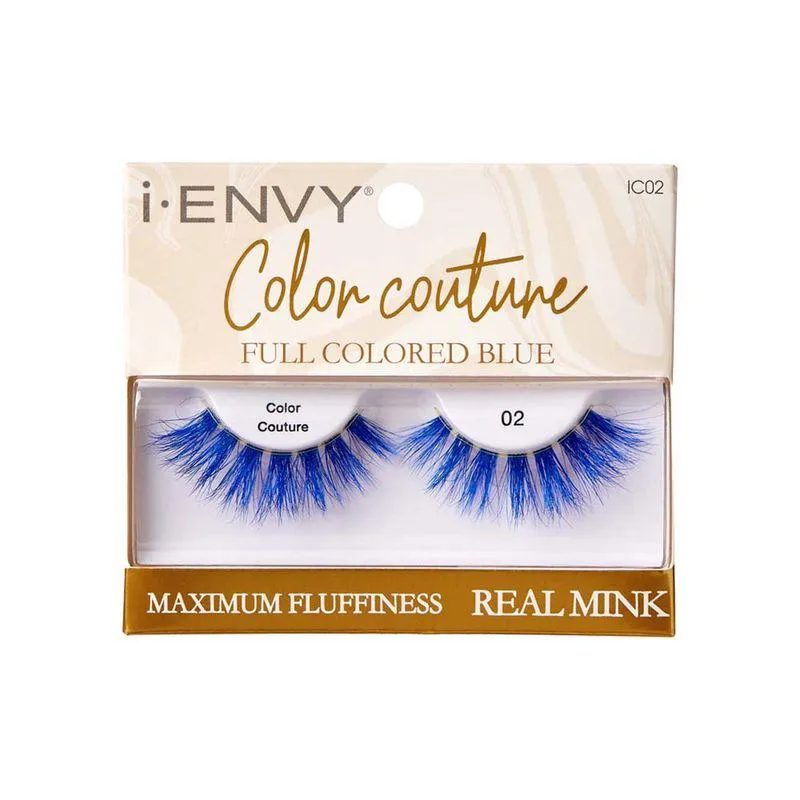 CíLIOS POSTIçOS COLOR COUTURE REAL MINK AZUL - KISS NEW YORK