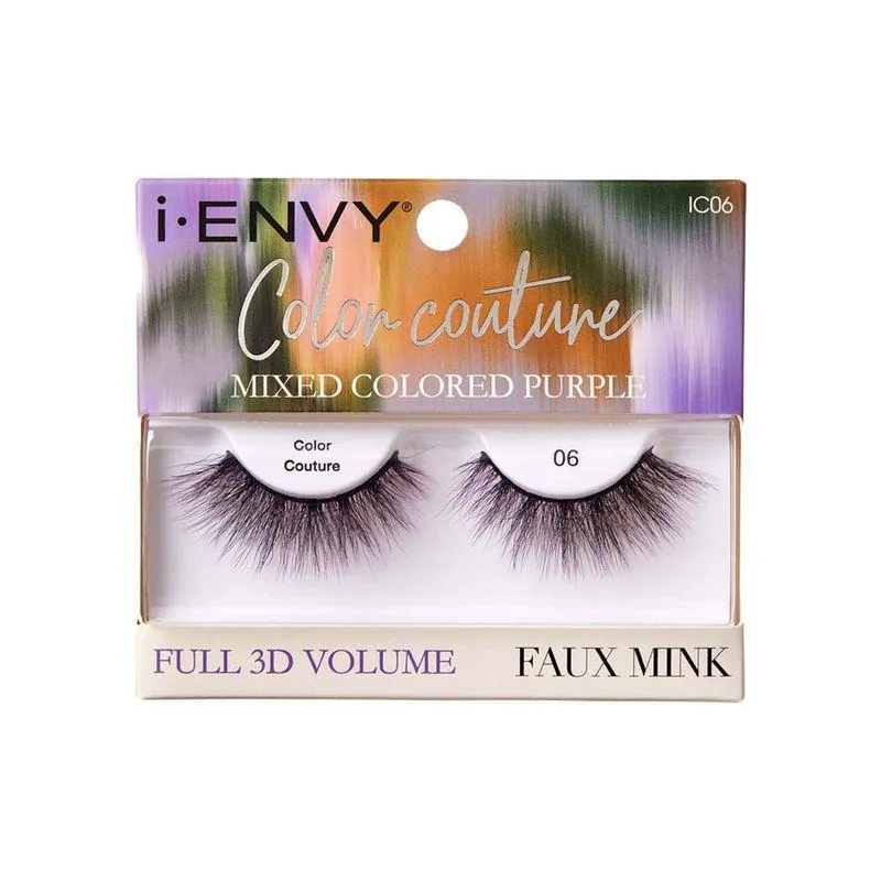 CíLIOS POSTIçOS COLOR COUTURE FAUX MINK ROXO - KISS NEW YORK