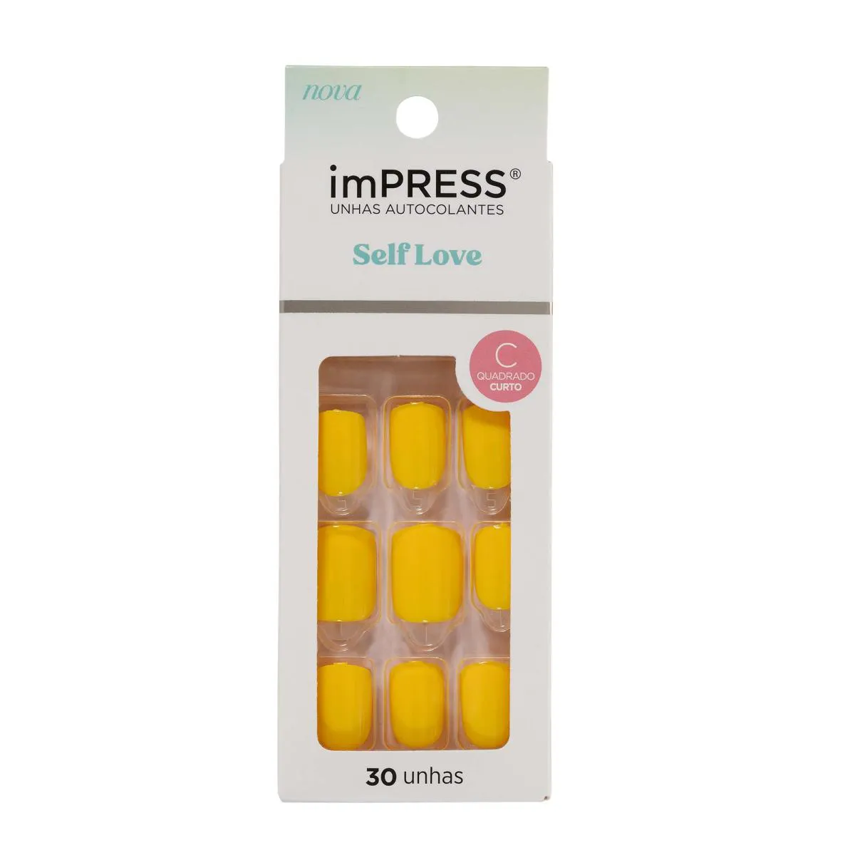 UNHAS POSTIçAS AUTOCOLANTES SELF LOVE CAUTION - KISS NEW YORK