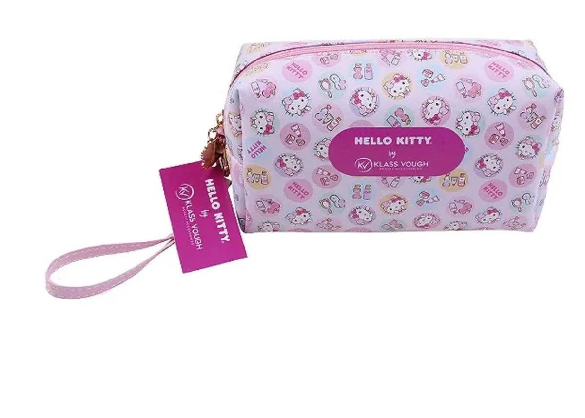 NECESSAIRE ESTAMPADA COM STICKERS HELLO KITTY - KLASS VOUGH Rosa