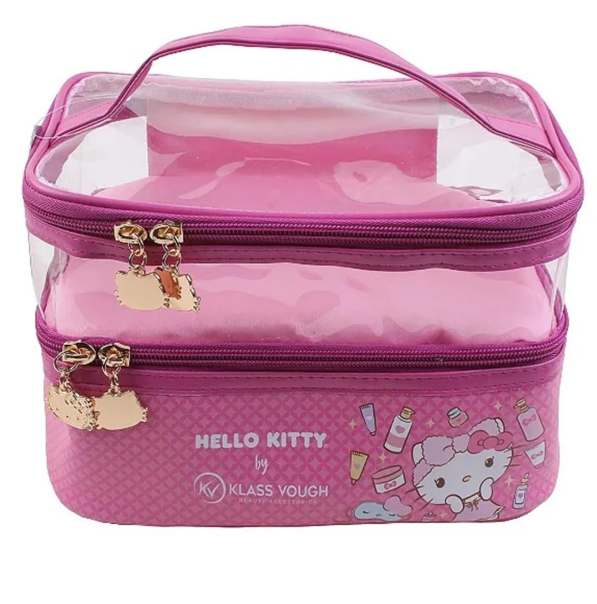 NECESSAIRE DUPLO COMPARTIMENTO HELLO KITTY - KLASS VOUGH Pink