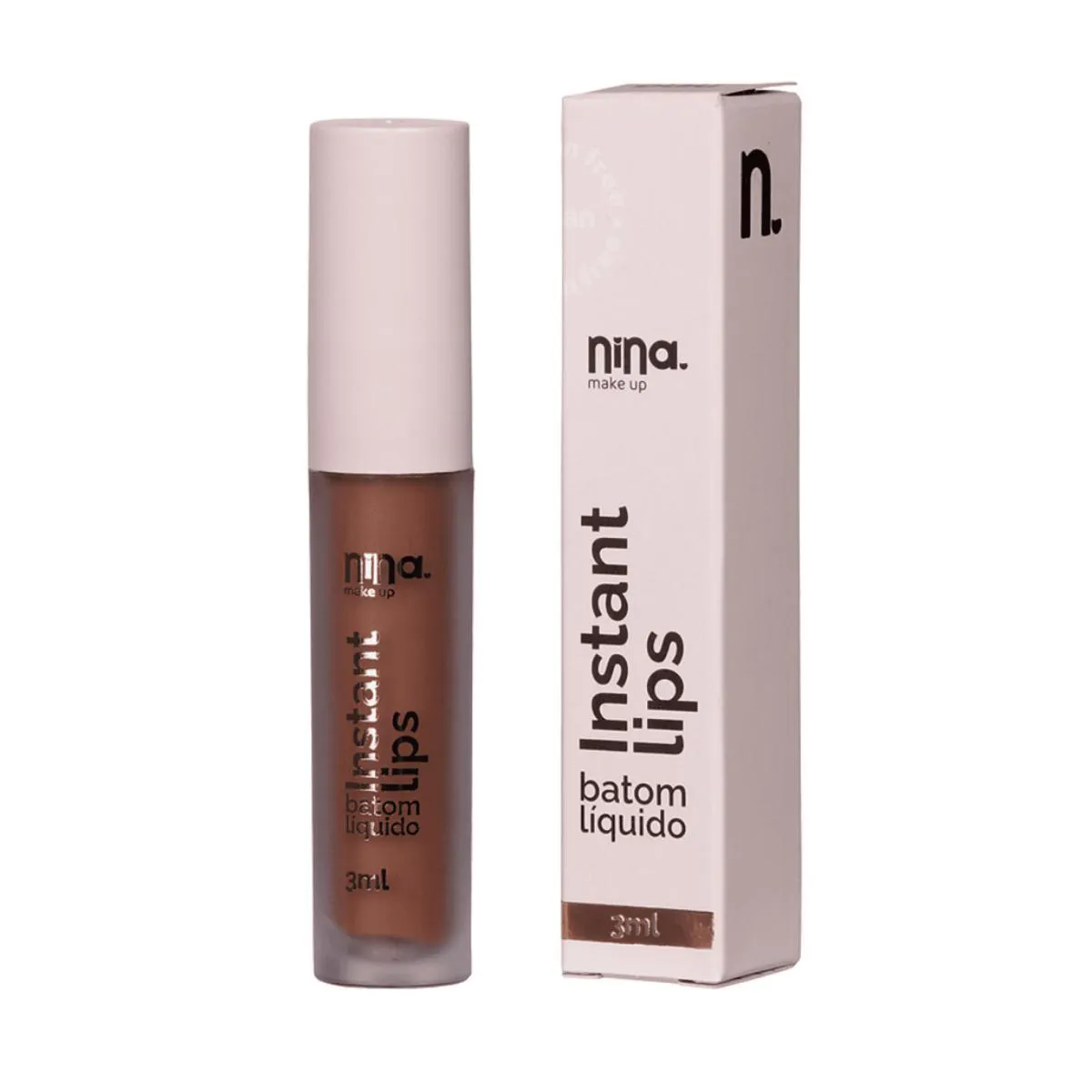 BATOM LíQUIDO INSTANT LIPS - NINA MAKEUP Doce Desejo