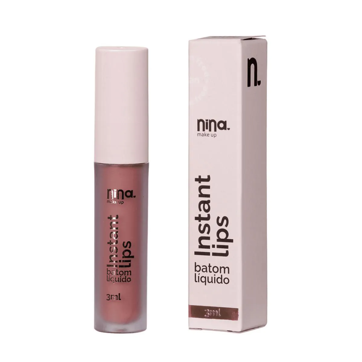 BATOM LíQUIDO INSTANT LIPS - NINA MAKEUP Essência